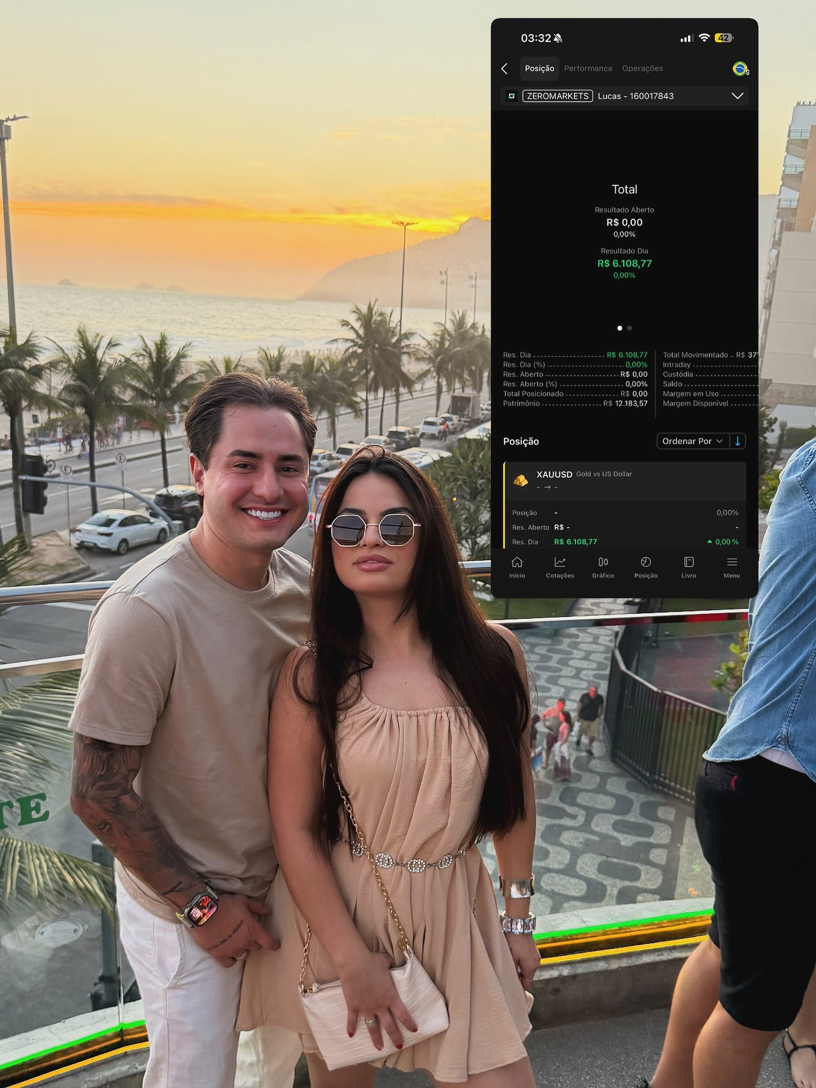 Publicação de Lucas Cordero no Instagram